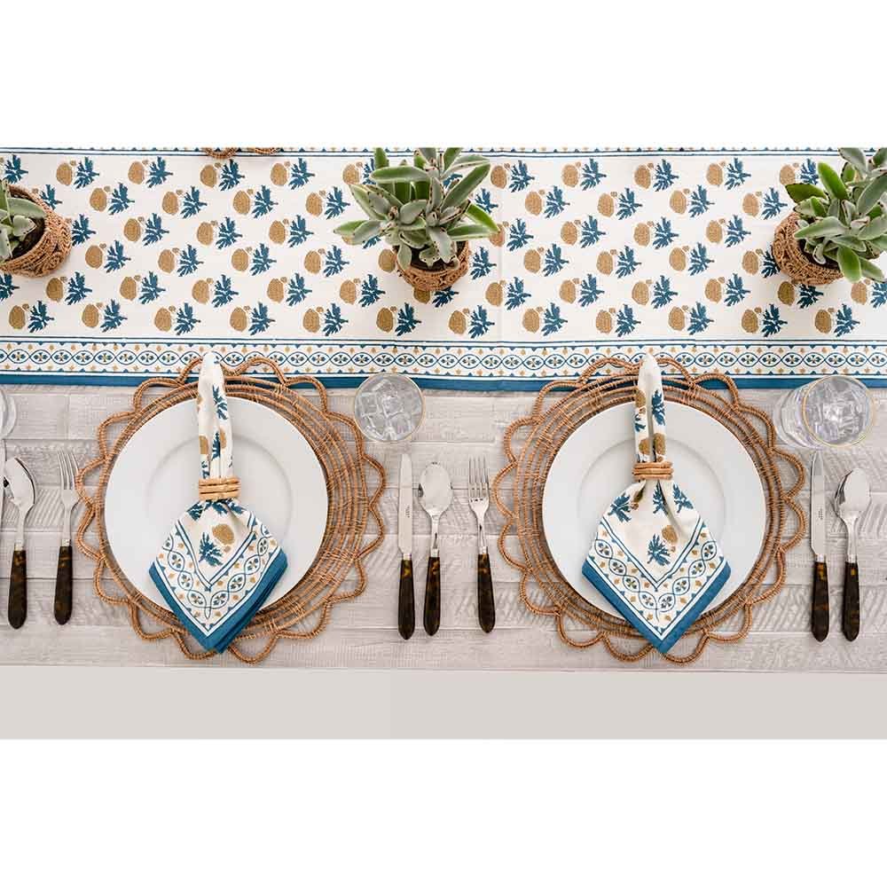 Teal Blush Table Runner 14x72 Inches