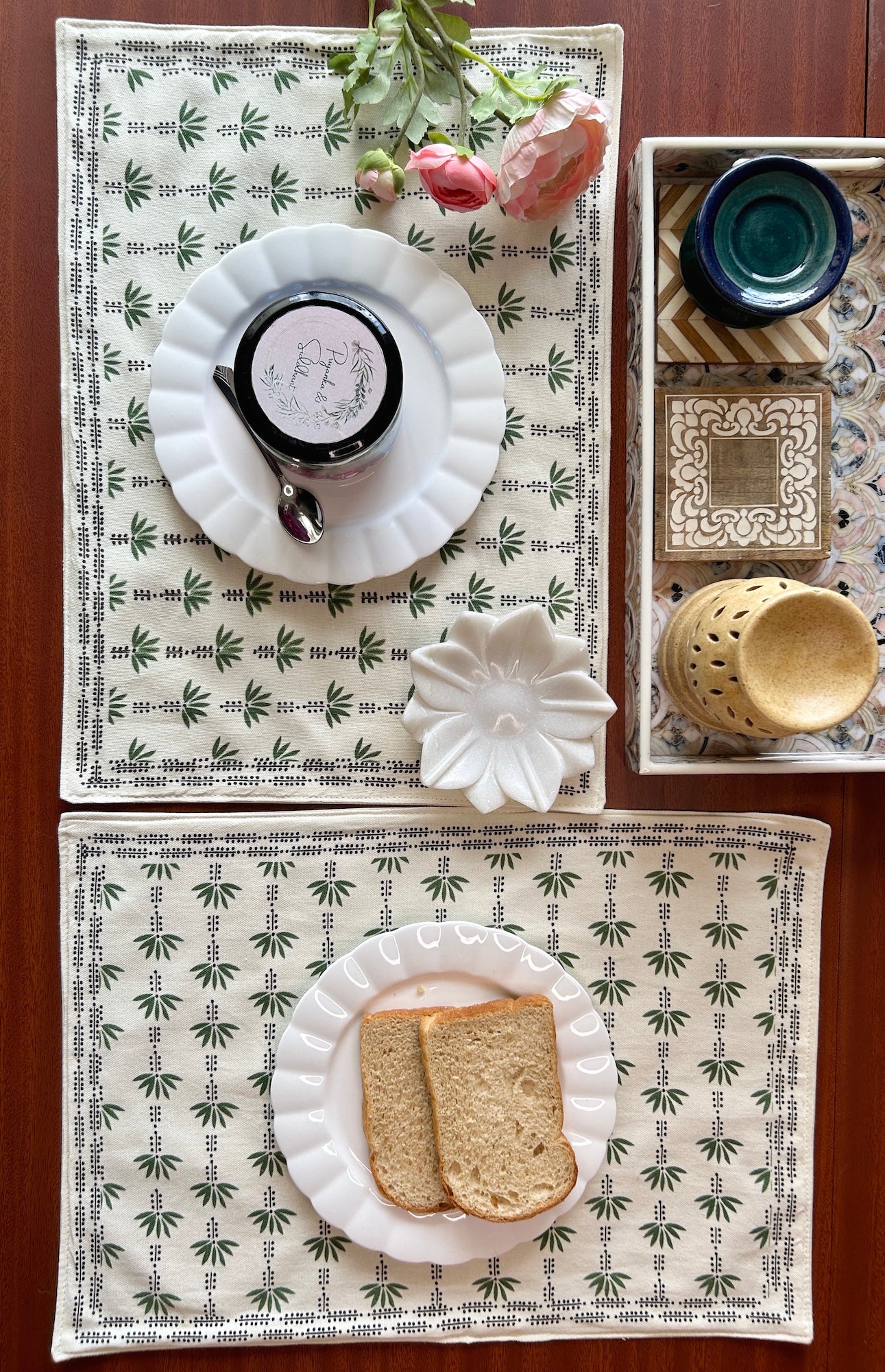 Palm Trees Table Mats 12x18 Inches - Set of 2,4,6