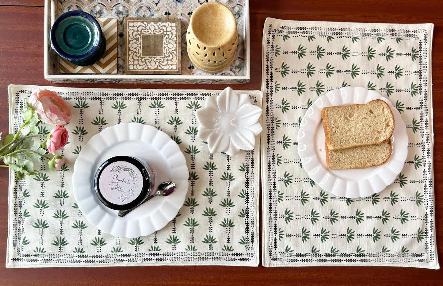 Palm Trees Table Mats 12x18 Inches - Set of 2,4,6