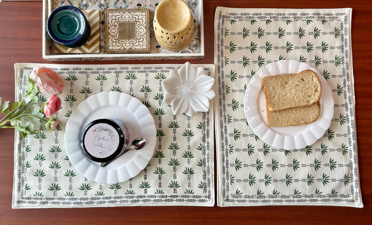 Palm Trees Table Mats 12x18 Inches - Set of 2,4,6