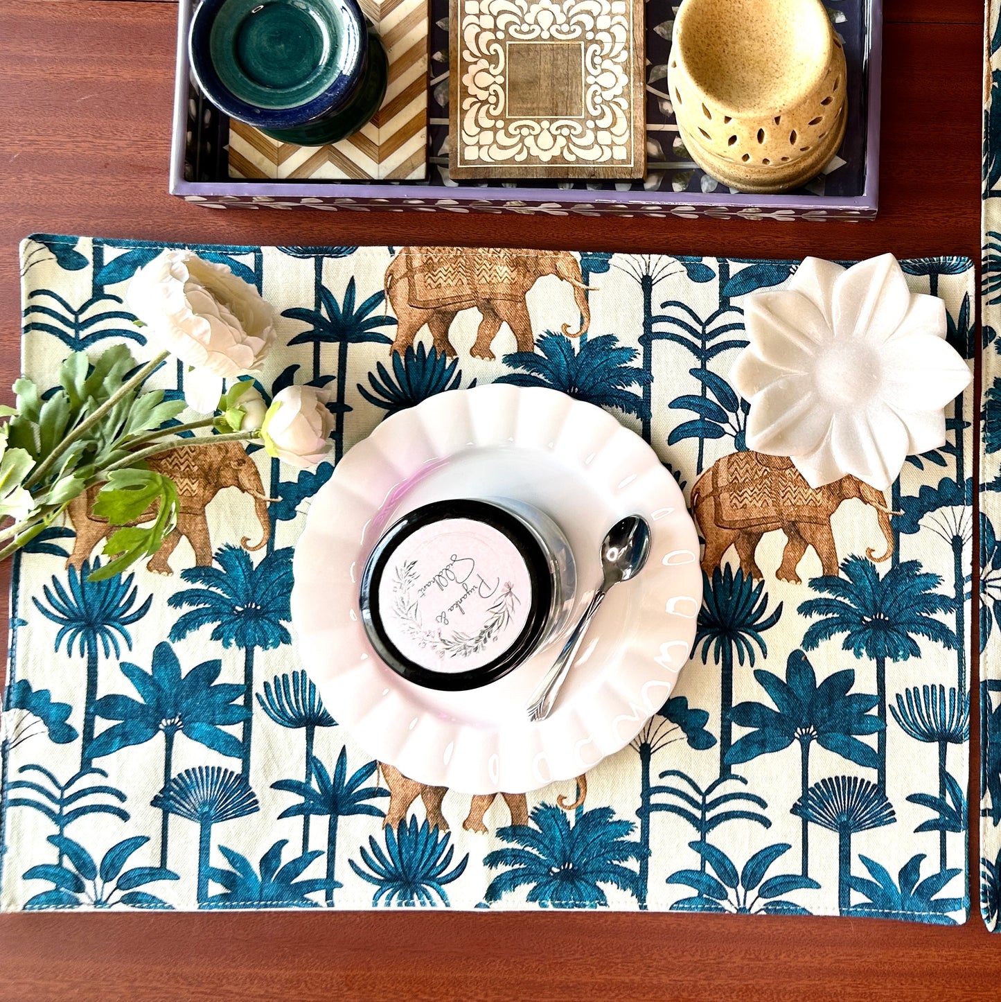 Midas Cotton Table Mats 12x18 Inches - Set of 2,4,6