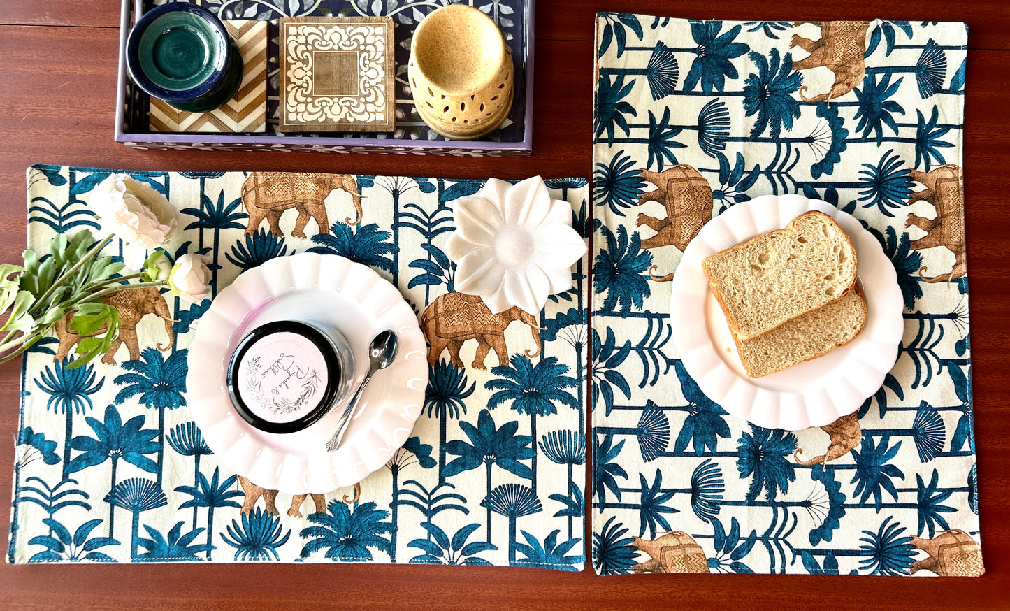 Midas Cotton Table Mats 12x18 Inches - Set of 2,4,6