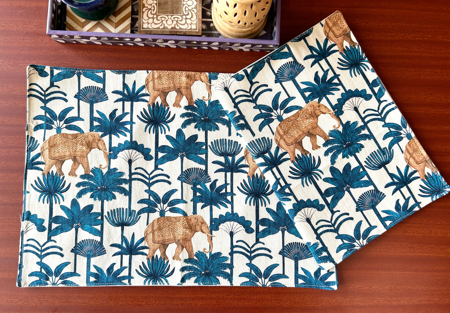 Midas Cotton Table Mats 12x18 Inches - Set of 2,4,6