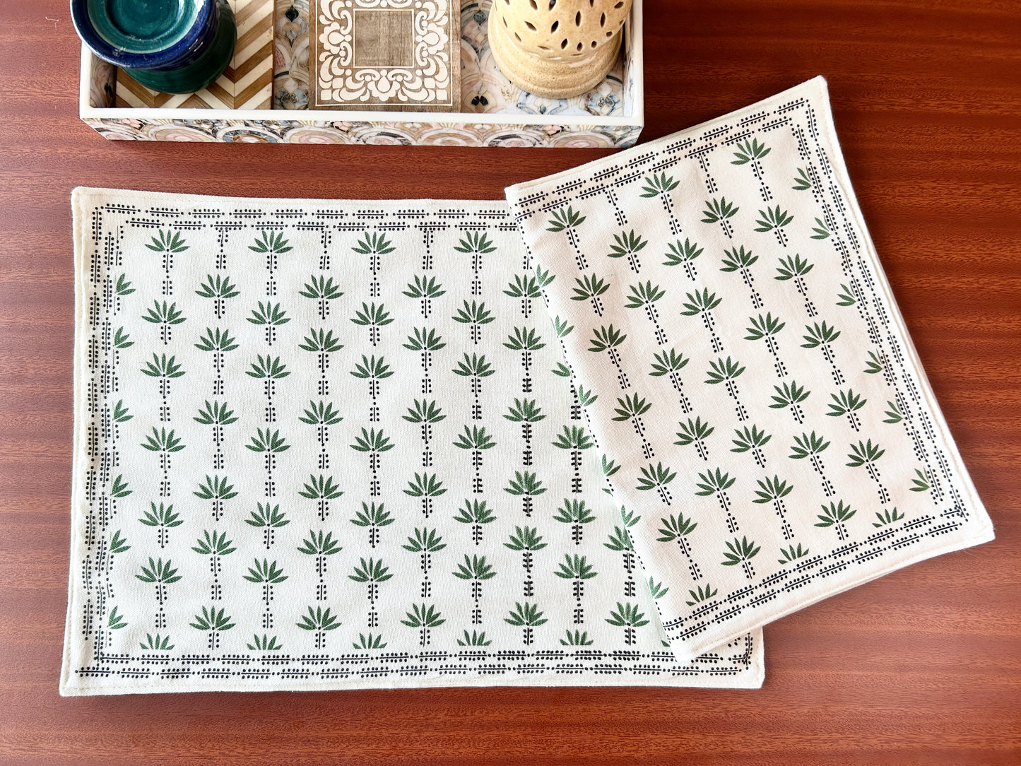 Palm Trees Table Mats 12x18 Inches - Set of 2,4,6