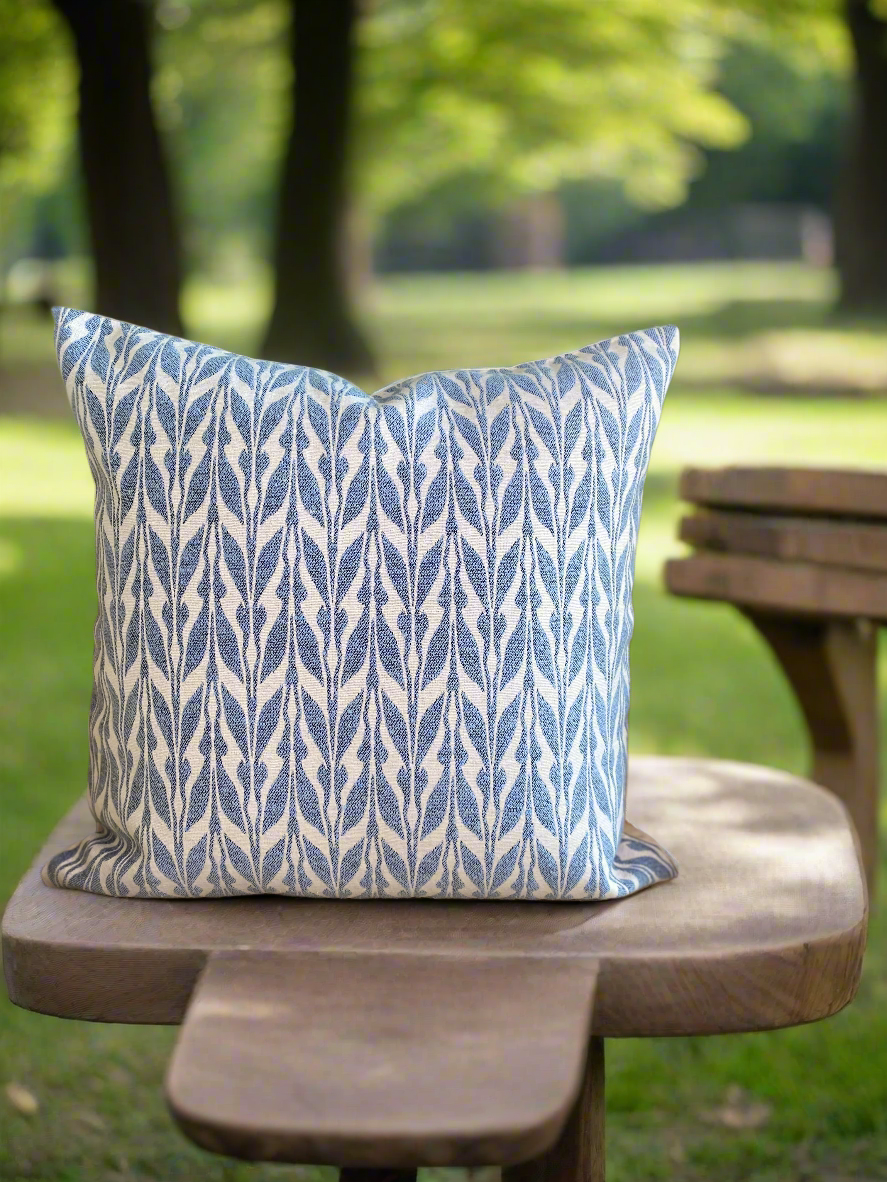 Blue Miraz Double Sided Cushion Cover- Pack of 2