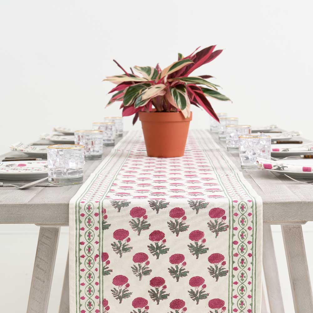 Red Blush Table Runner 14x72 Inches
