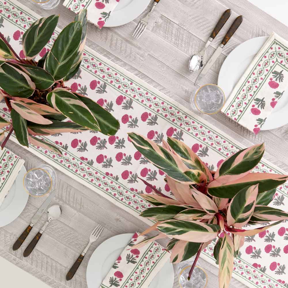Red Blush Table Runner 14x72 Inches