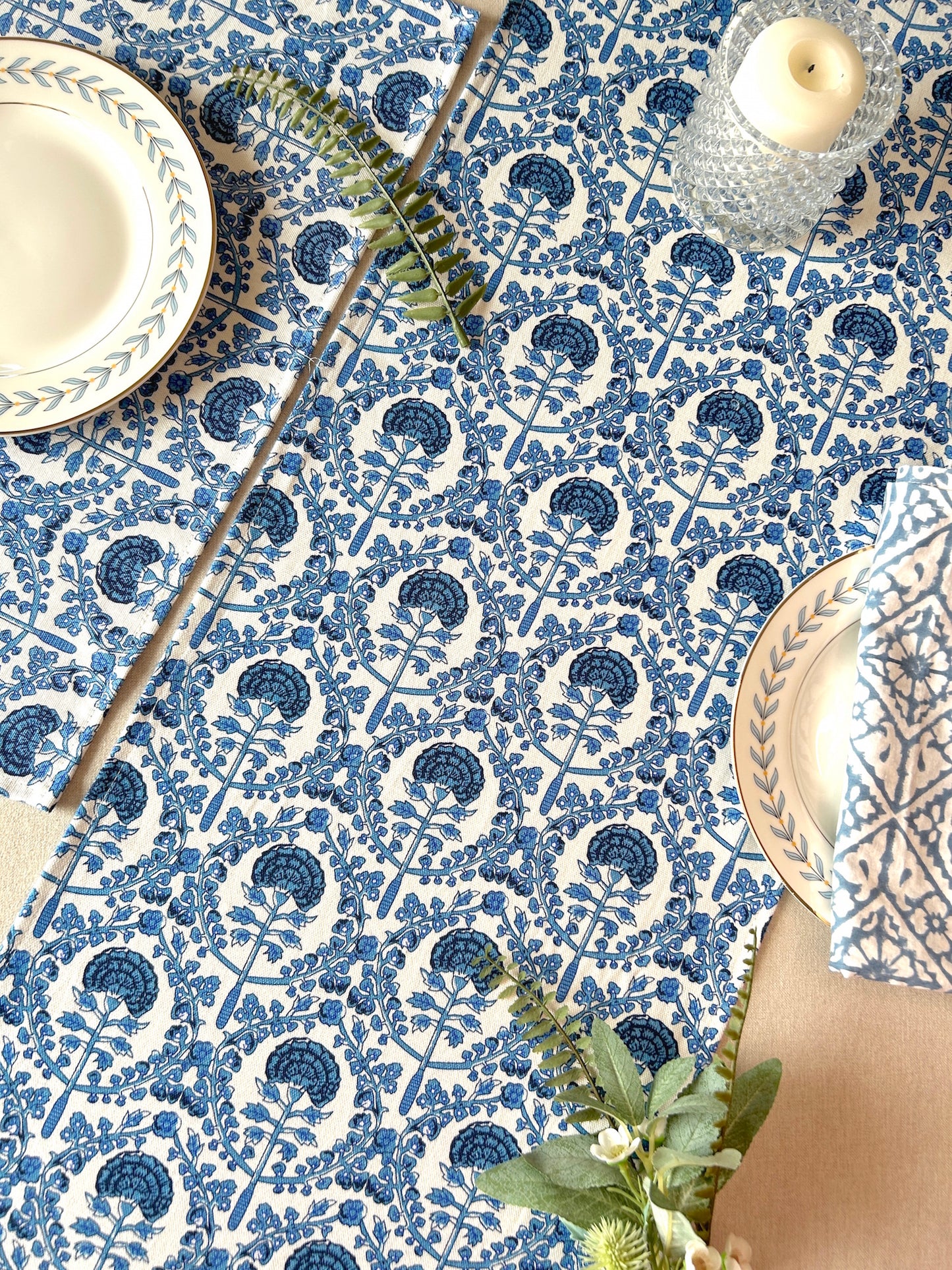 Carolina Blue Table Runner 14x72 Inches