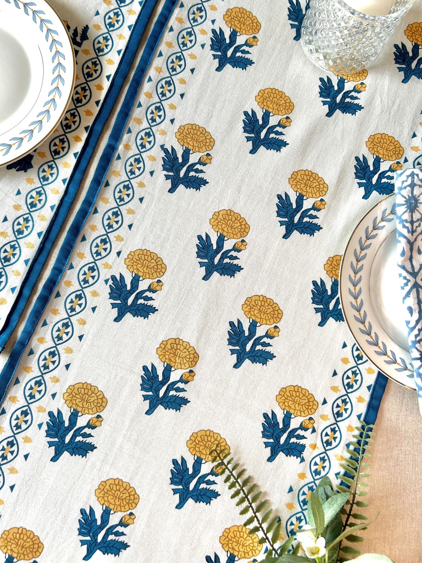 Teal Blush Table Runner 14x72 Inches