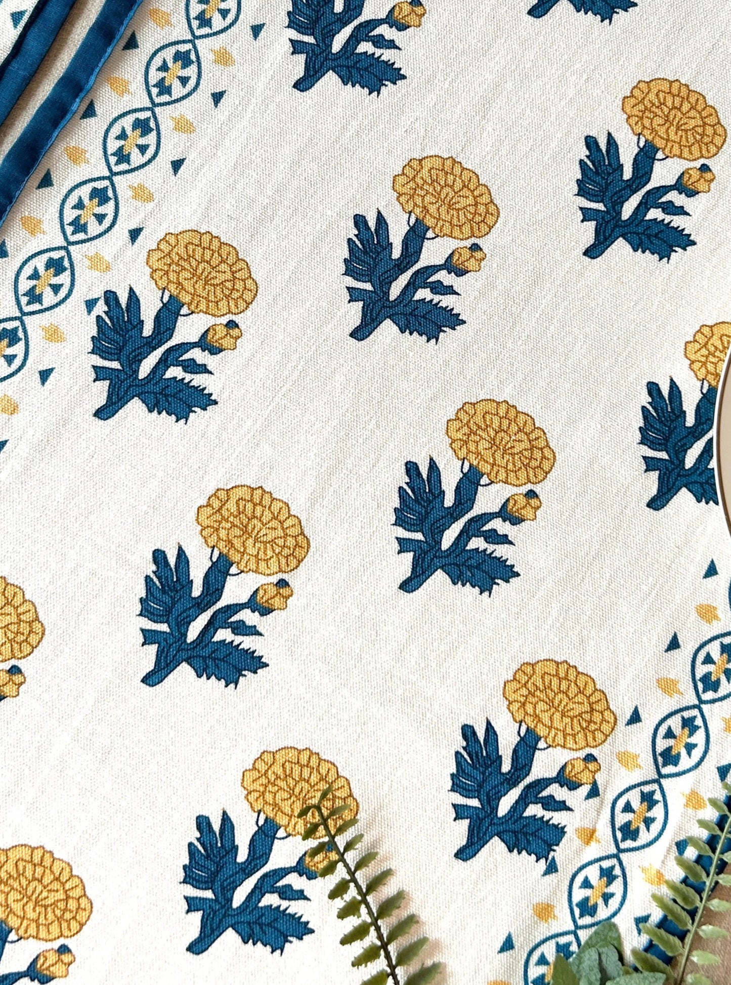 Table Cloth 4, 6 & 8 Seater - Teal Blush