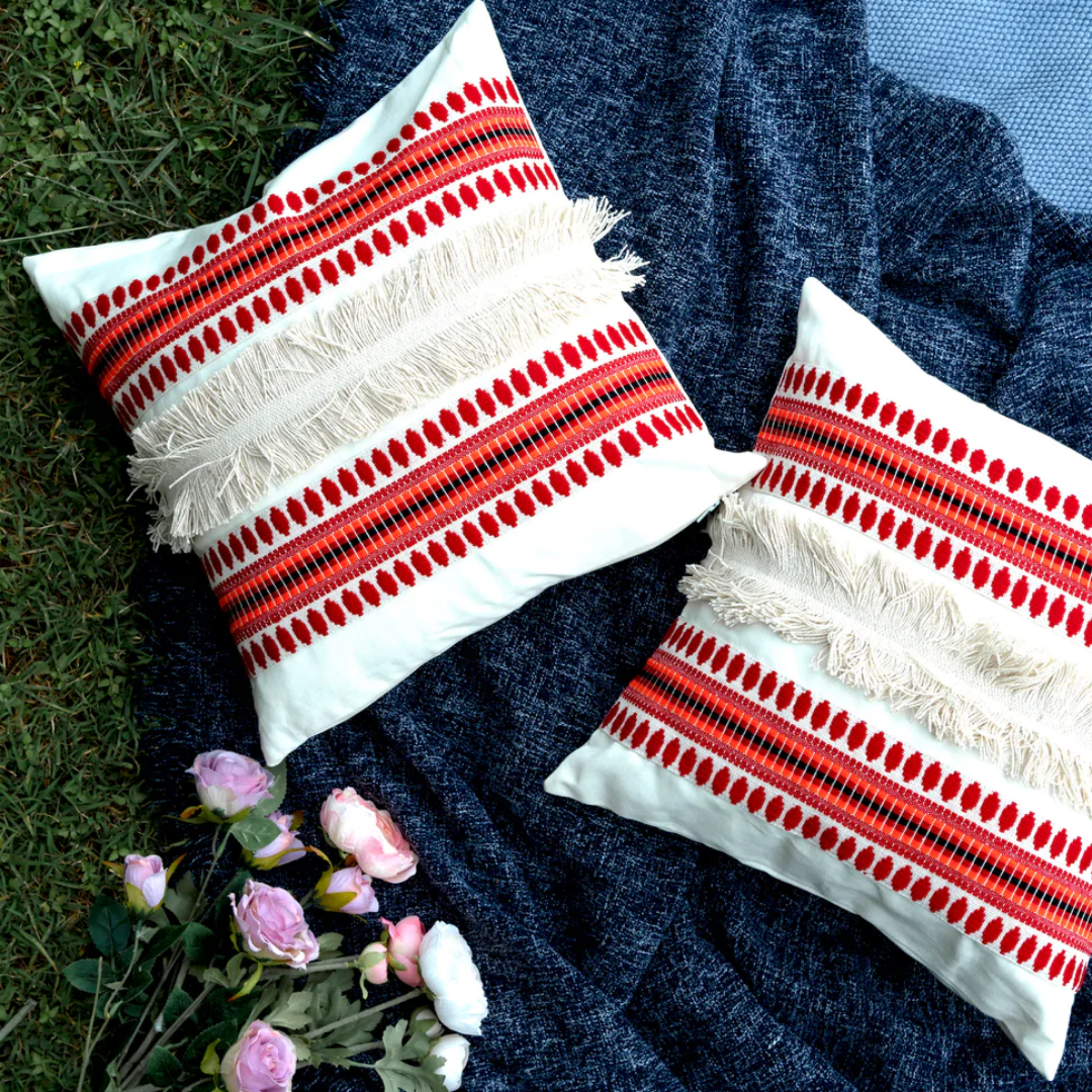 Hand Tufted Miraz Cushion Cover 16x16 inch