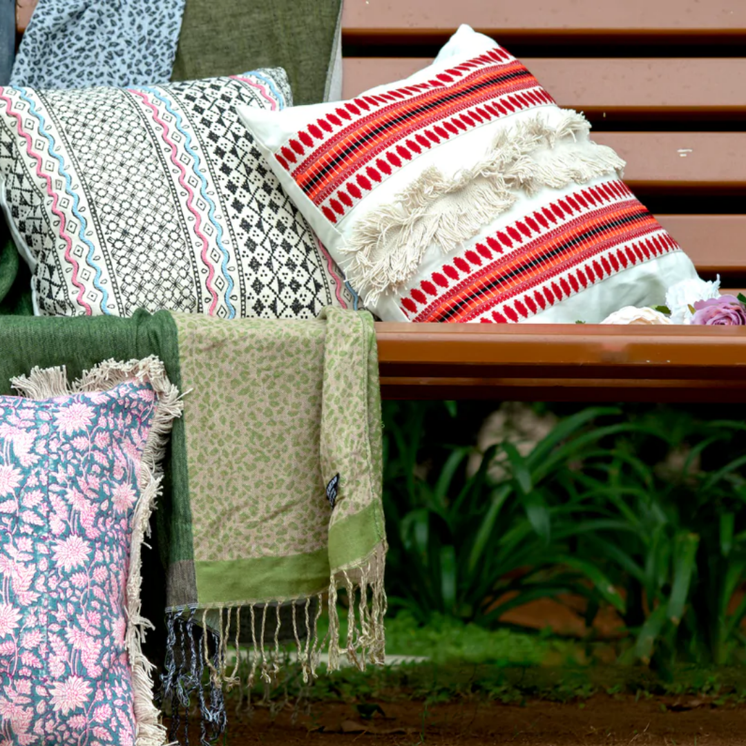 Hand Tufted Miraz Cushion Cover 16x16 inch