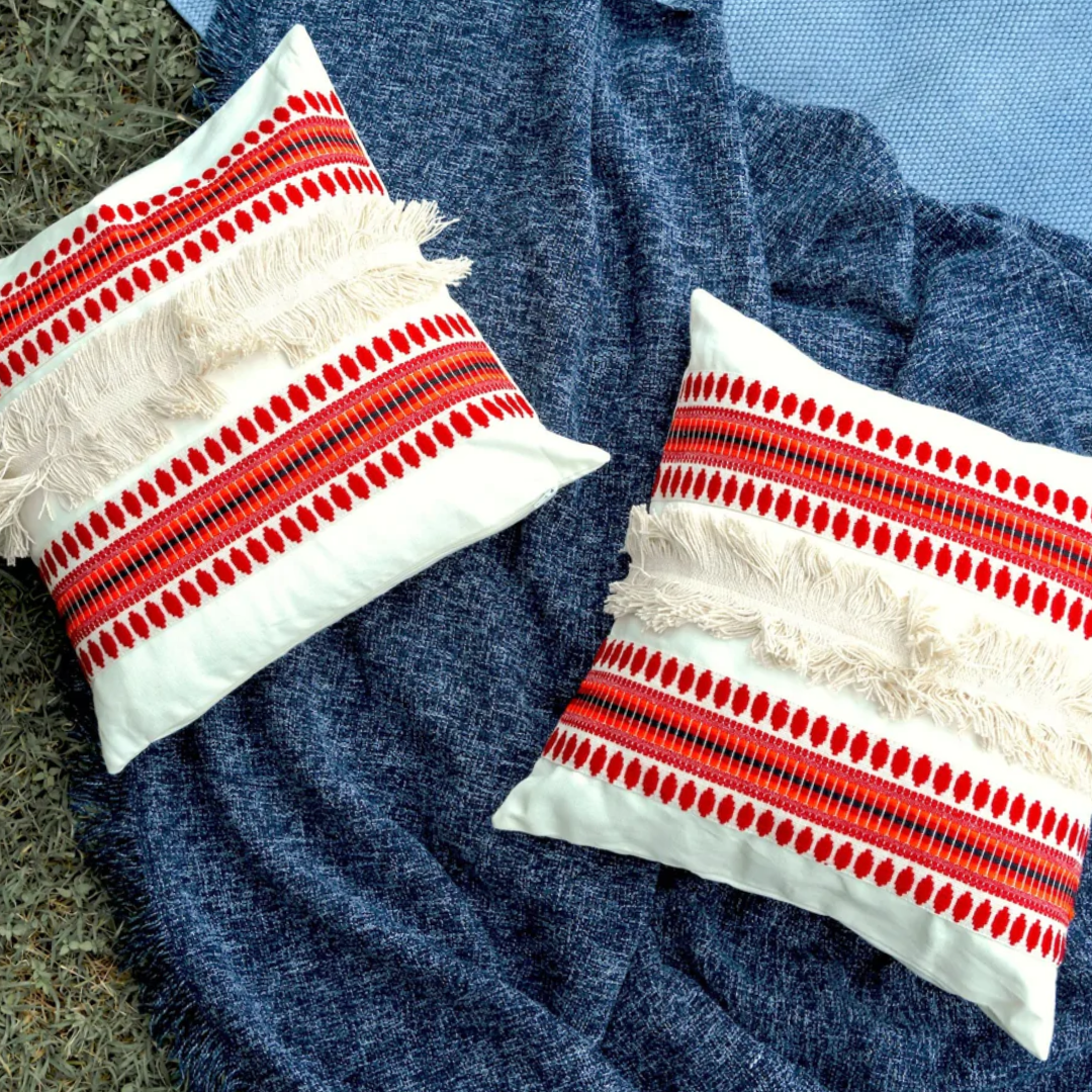 Hand Tufted Miraz Cushion Cover 16x16 inch