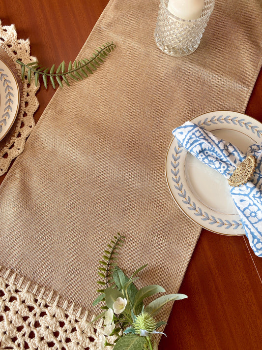 Hera Runner - 12x72 Inches (Light Brown)