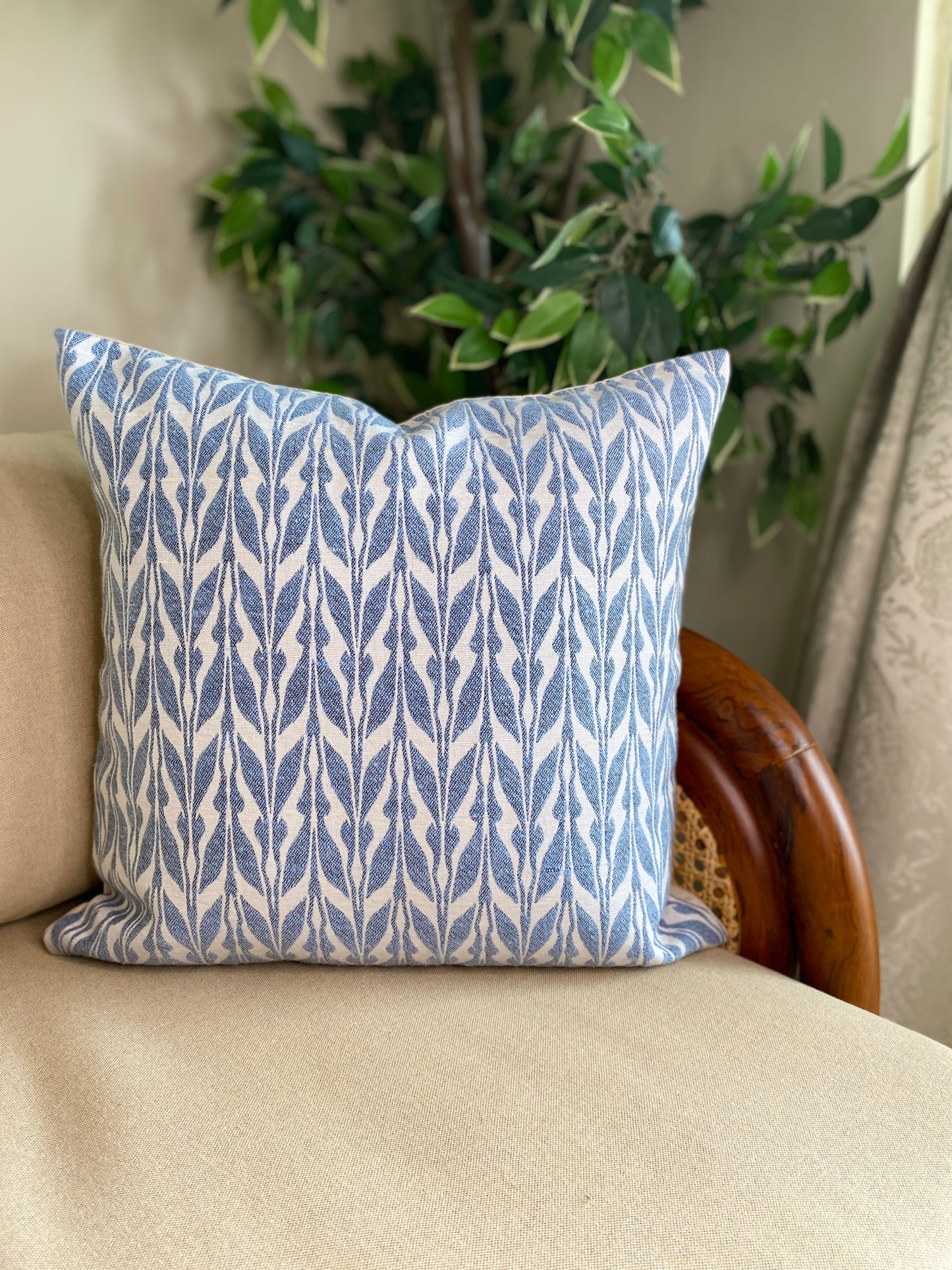Blue Miraz Double Sided Cushion Cover- Pack of 2