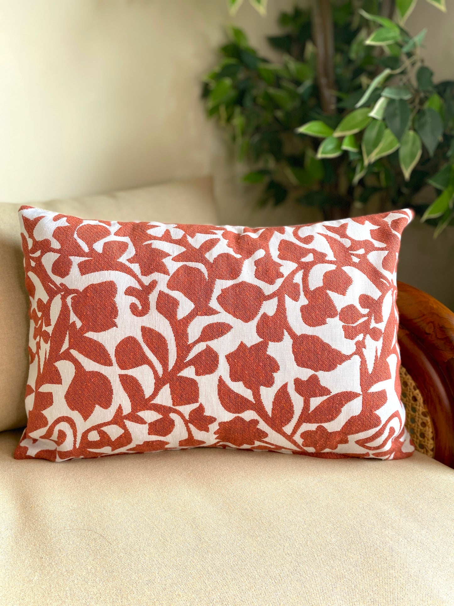 Orange Leaf Double Sided Cushion Cover - Pack of 2