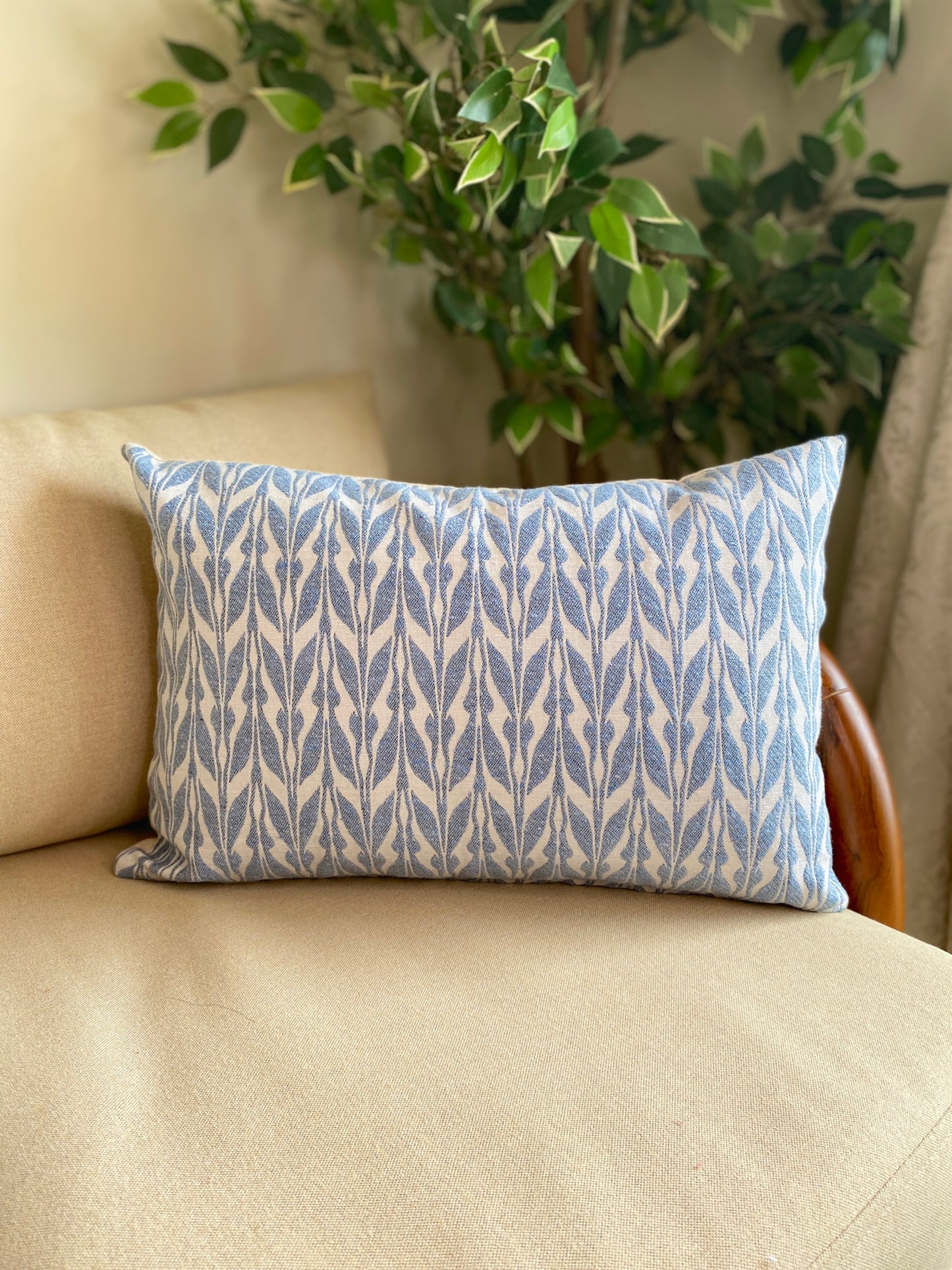 Blue Miraz Double Sided Cushion Cover- Pack of 2