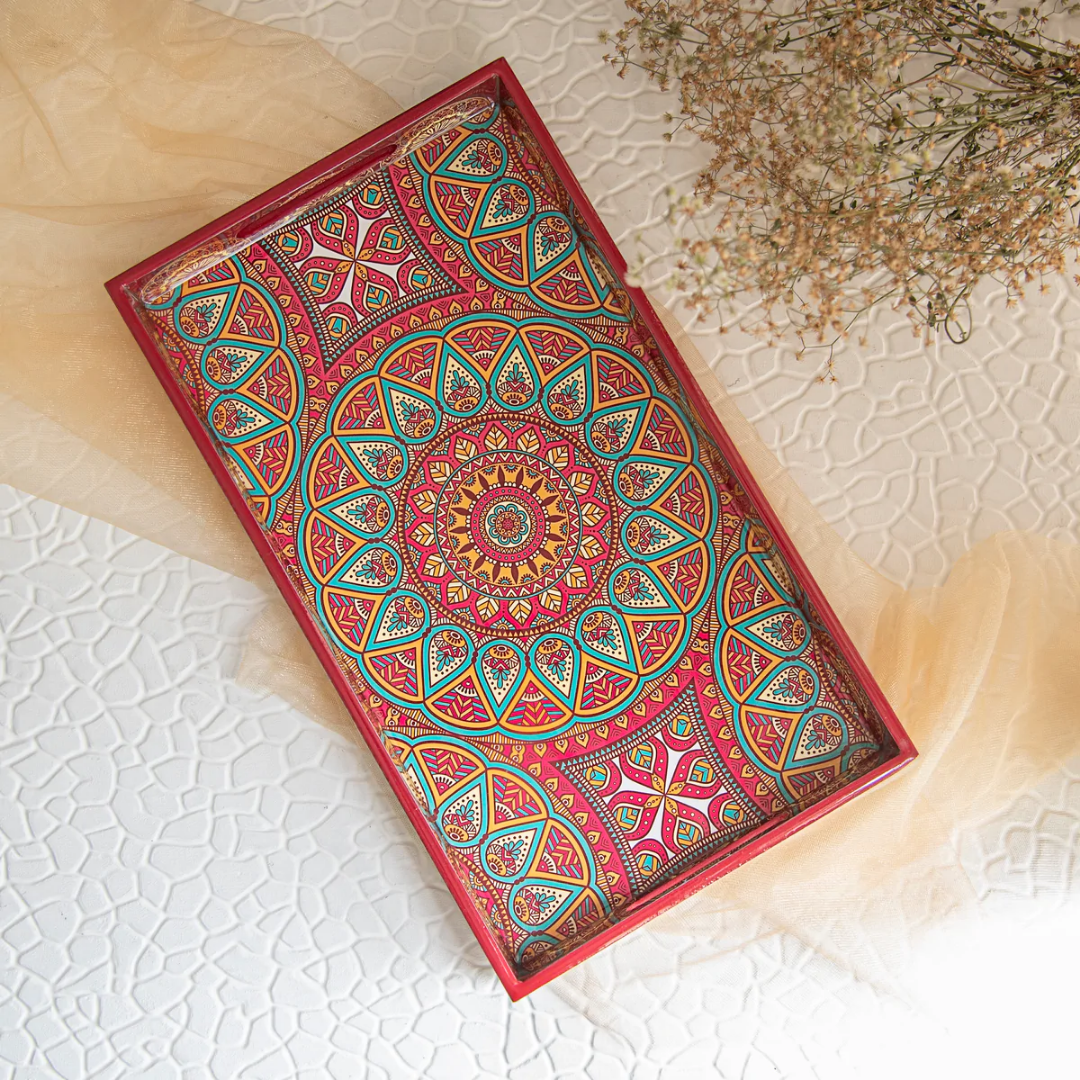 Mandala Wooden Tray