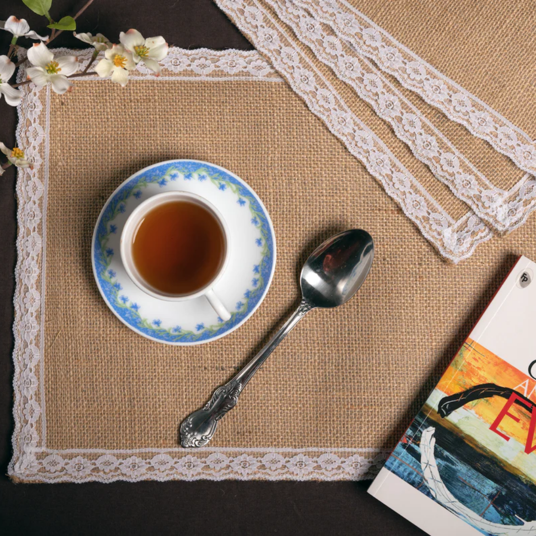 Rustic Jute Table Mat 12x18 Inches