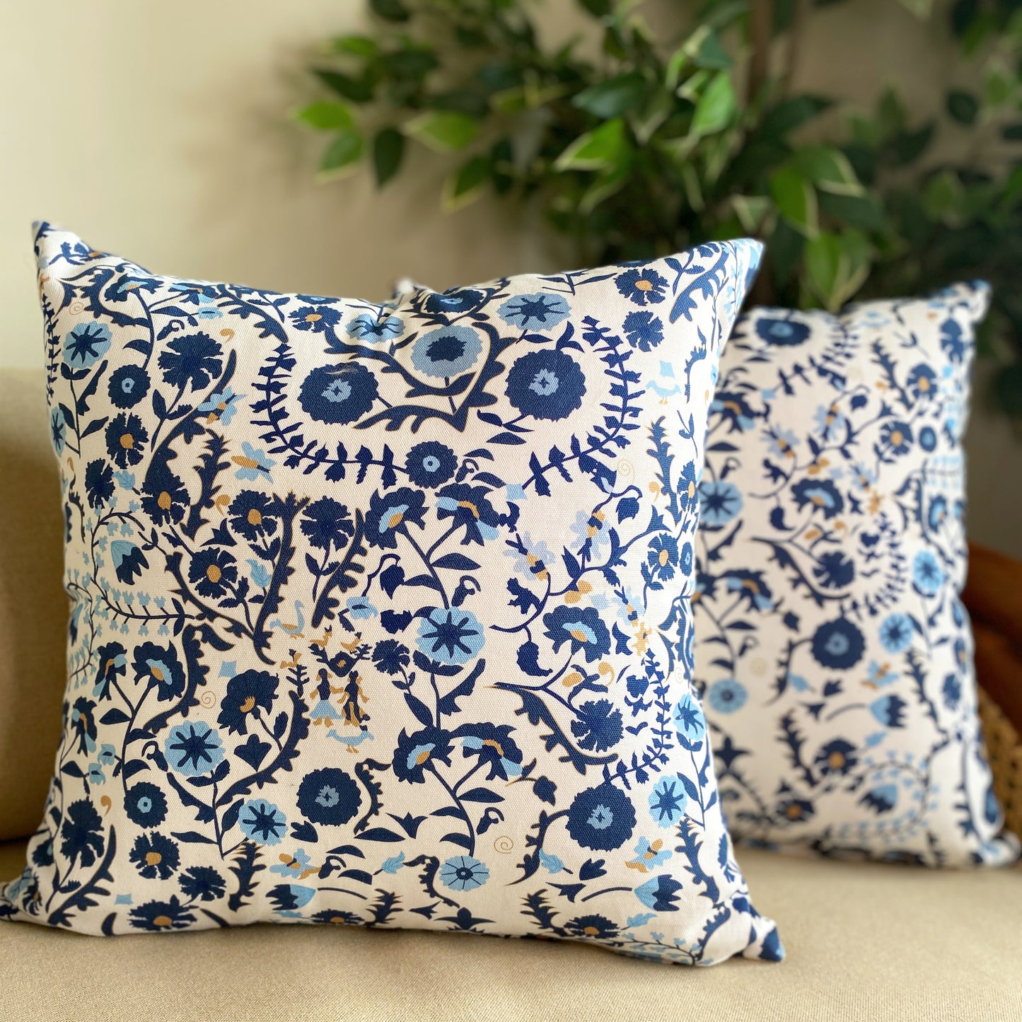 Riwaz Cotton Cushion Covers - Set of 2 & 5 16x16 Inches