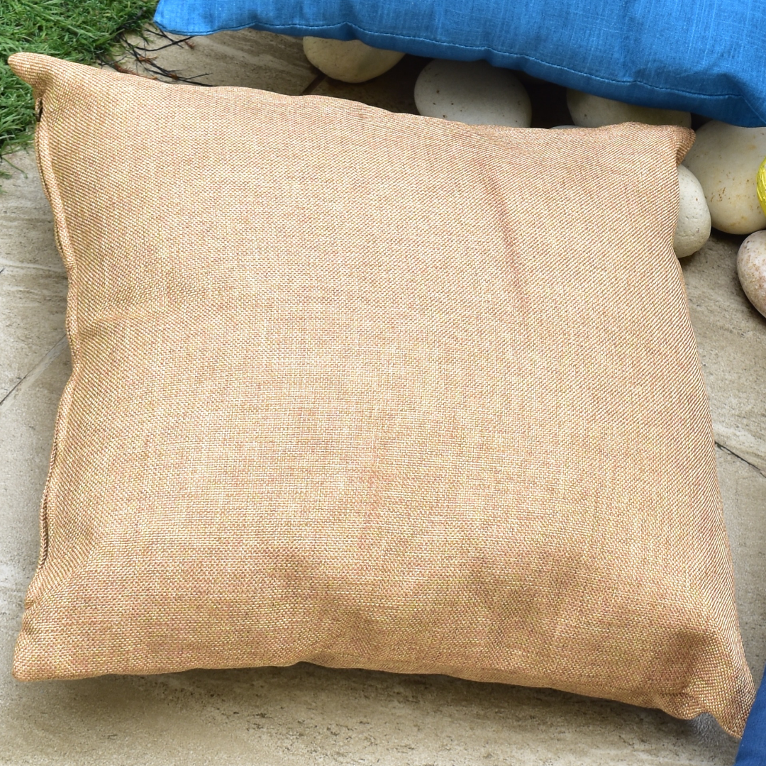 Dark Brown Jute Cushion Cover 16x16 Inches - Set of 2 & 5