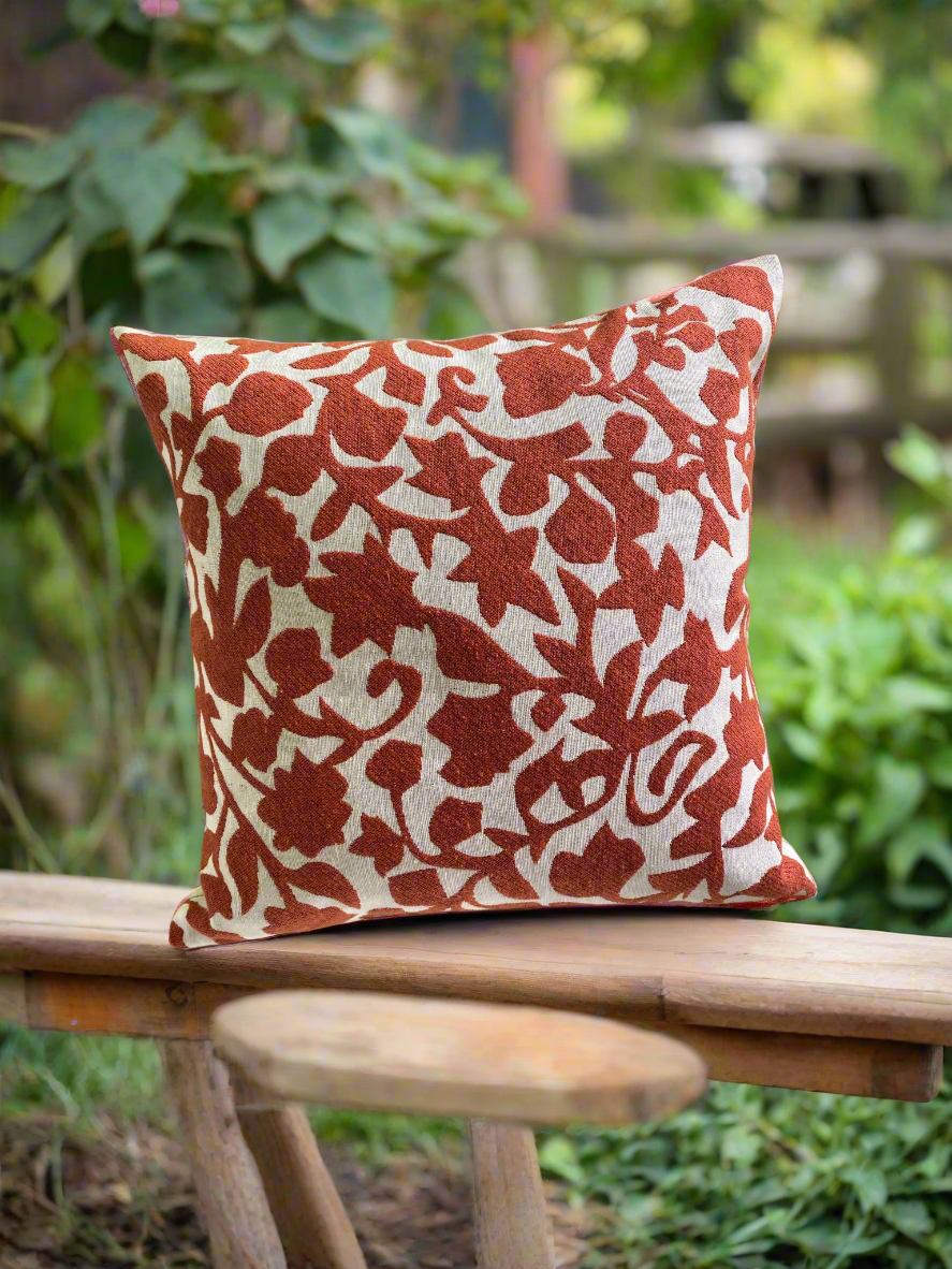 Orange Leaf Double Sided Cushion Cover - Pack of 2