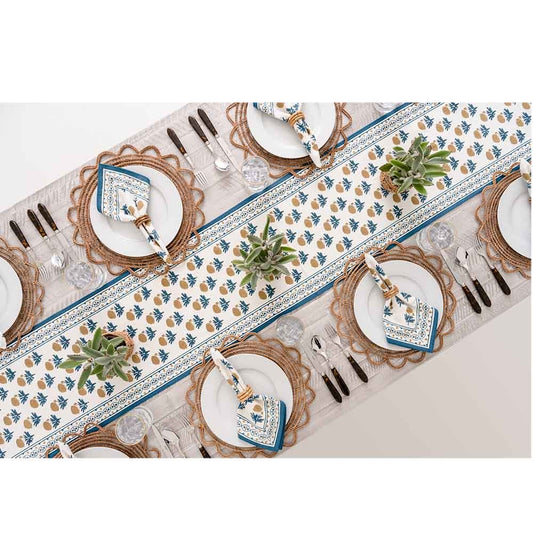 Teal Blush Table Runner 14x72 Inches