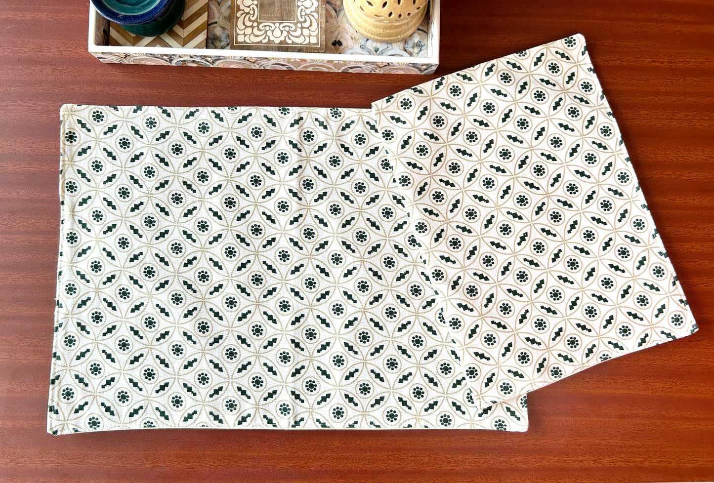 Azura Cotton Table Mats 12x18 Inches - 2, 4, 6 Sets