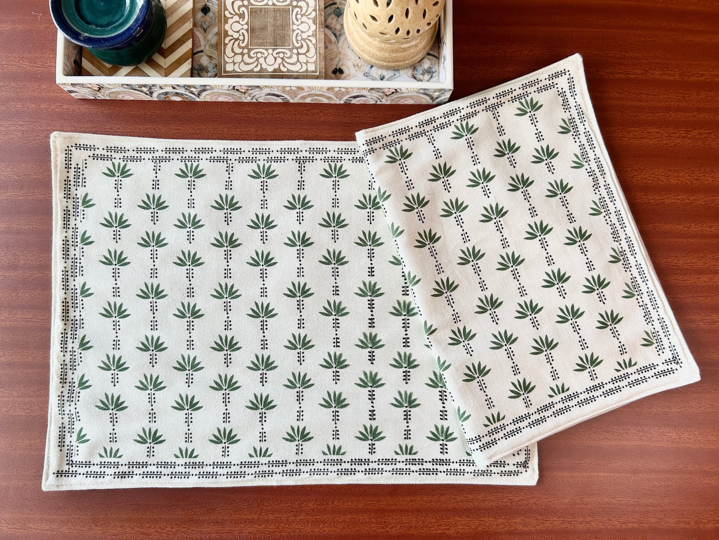 Palm Trees Table Mats 12x18 Inches - Set of 2,4,6