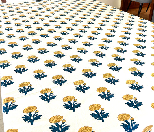 Teal Blush Table Cloth - 4, 6, 8 Seater