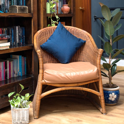 Set of 1 & 2 Royal Blue Silk Cushion Covers 16x16 Inch