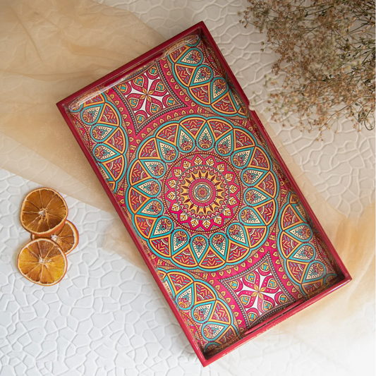 Mandala Wooden Tray
