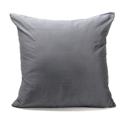 Set of 1 & 2 Pearl Grey Silk Cushion Covers 16x16 Inch